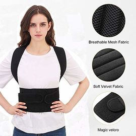 Material elástico confortável respirável do corretor da postura da cinta da espinha da parte traseira de Dorsalumbar