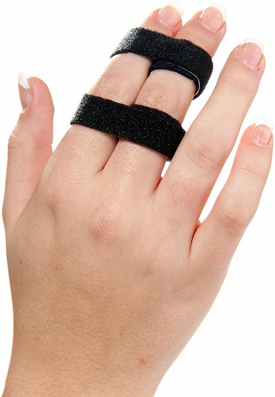 gancho e laço de nylon da cinta do apoio do dedo do luxuoso de 2.5cm para bloqueado inchado